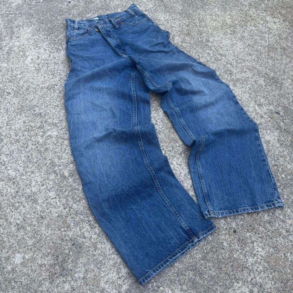 Women's Y2k Blue Baggy Wideleg Denim Jeans Zara Size 0